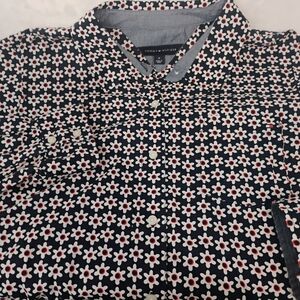 Tommy Hilfiger Unique Floral Button Shirt Long Sleeve Womens Medium Cotton L